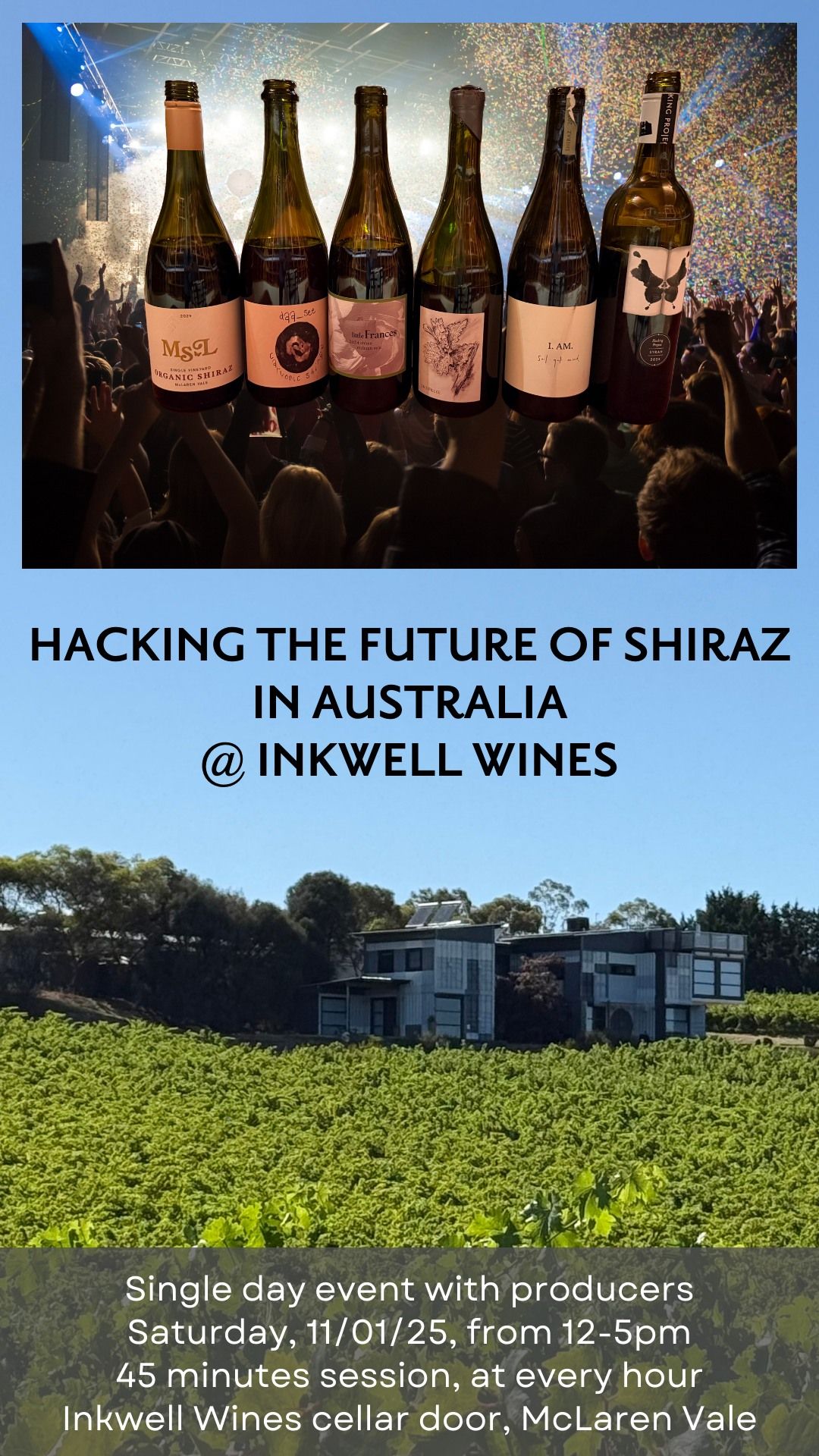 Masterclass and Pre-Release of 2024 Hacking the Future of Shiraz in Australia @ Inkwell Wines