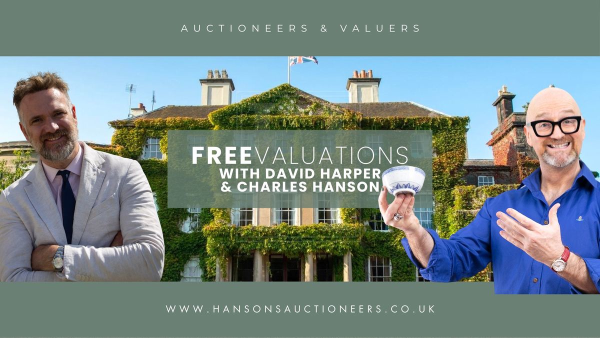 Valuation Day with David Harper & Charles Hanson:FREE Jewellery & Antique Valuations at Bishton Hal