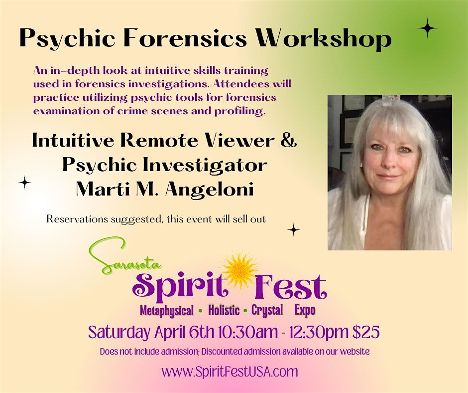 Psychic Forensics Workshop at Spirit Fest\u2122 Sarasota