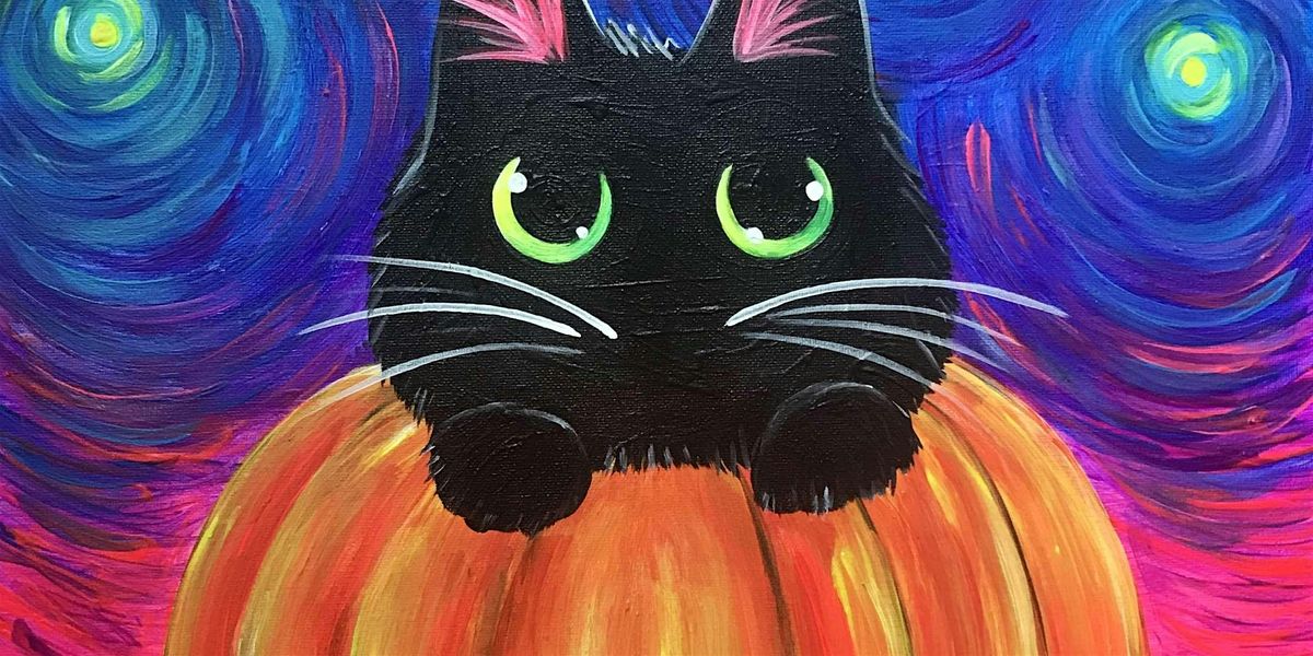 Starry Eyed Kitty - Paint and Sip by Classpop!\u2122