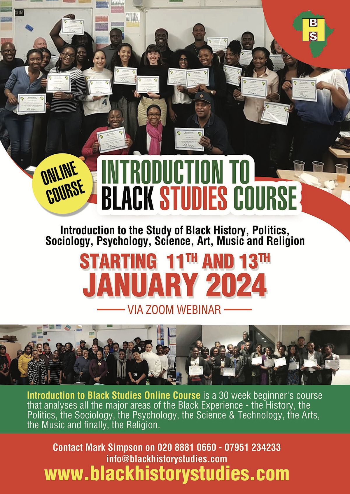 Online Introduction to Black Studies Course - January 2024