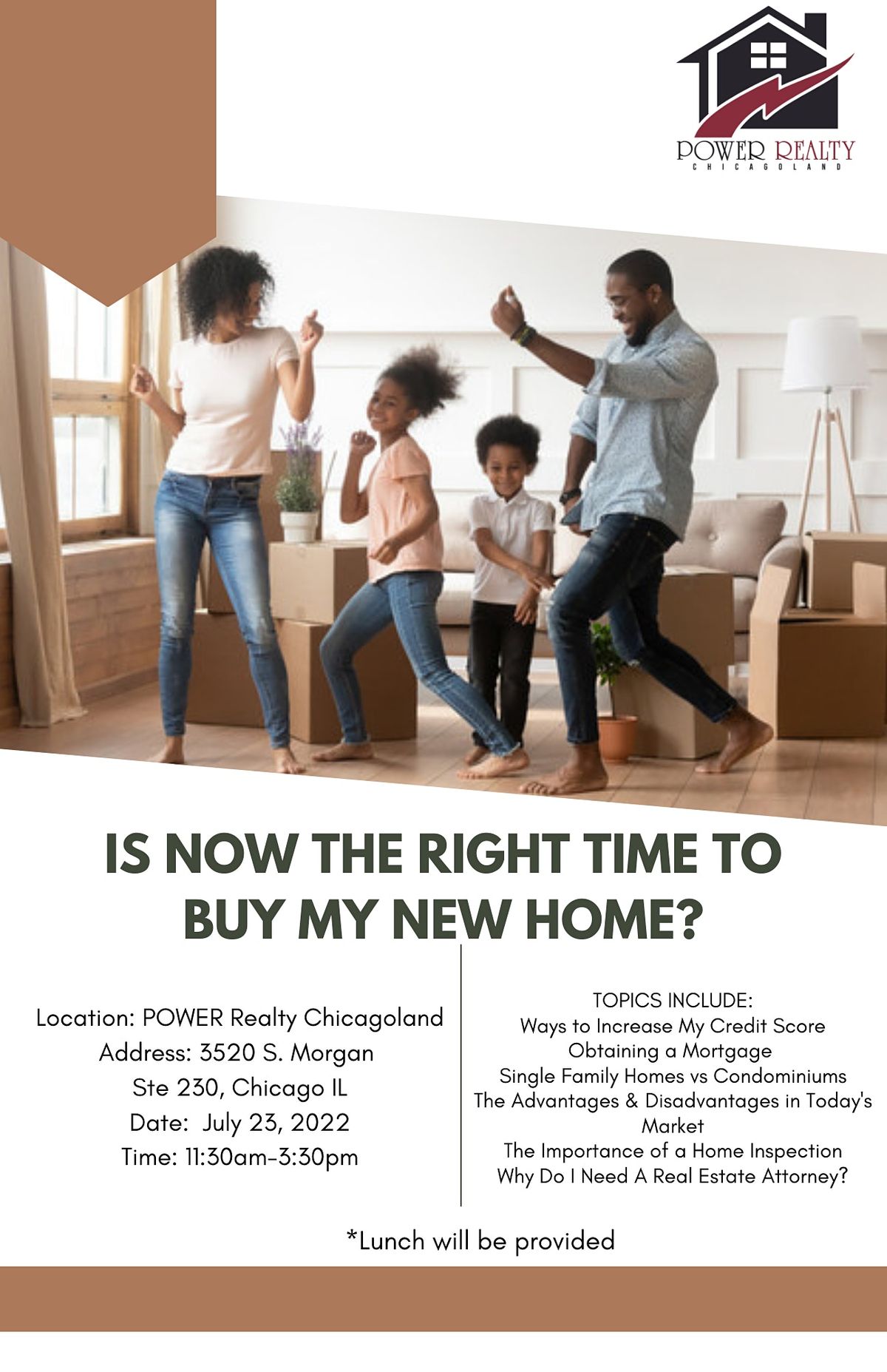 IS NOW THE TIME TO BUY MY NEW HOME? - Home Buyer's Seminar