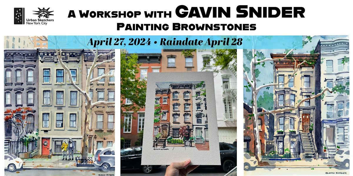 NYC Urban Sketchers-Painting Brooklyn Brownstone Workshop