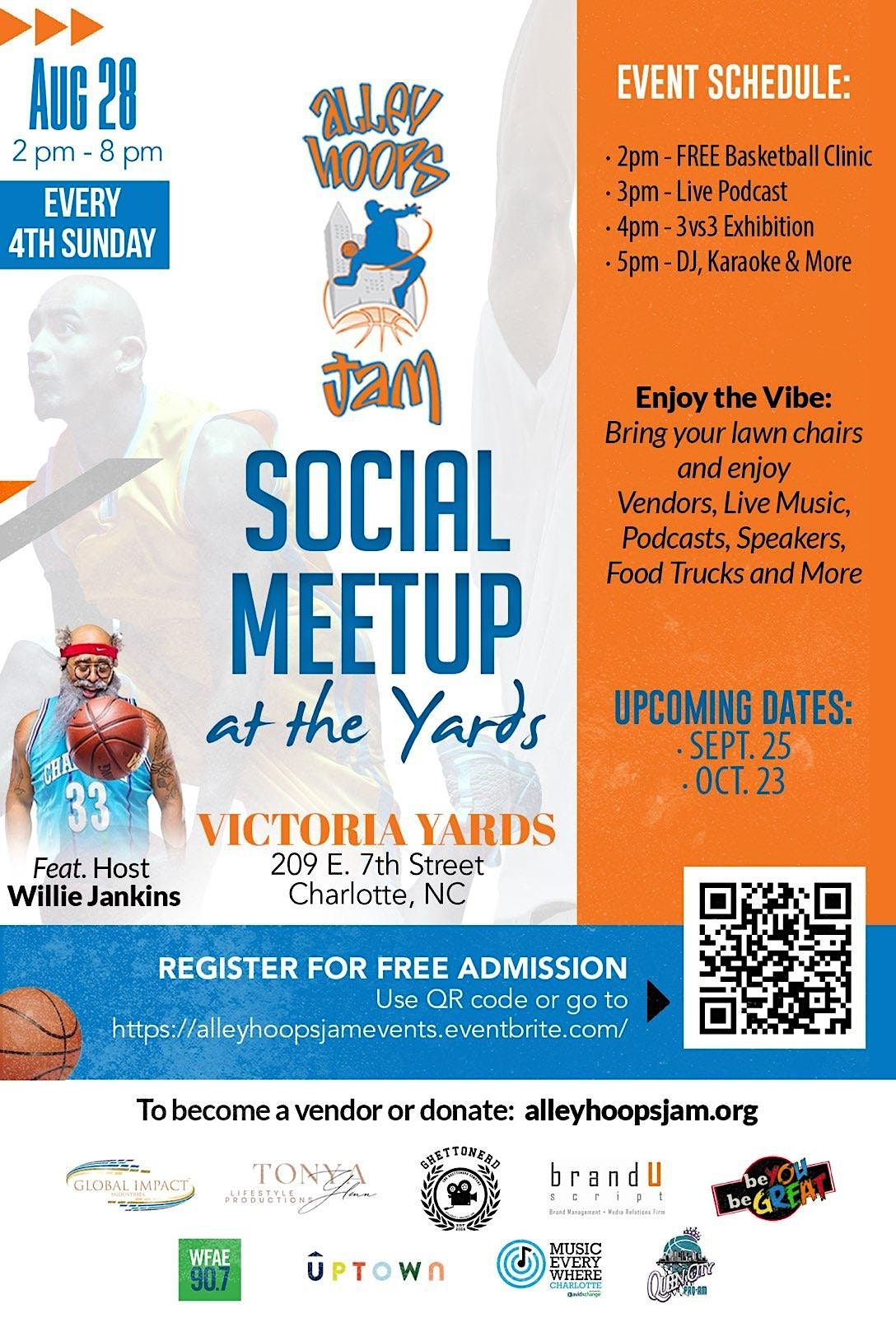 Alley Hoops Jam presents a SOCIAL MEETUP AT THE YARDS