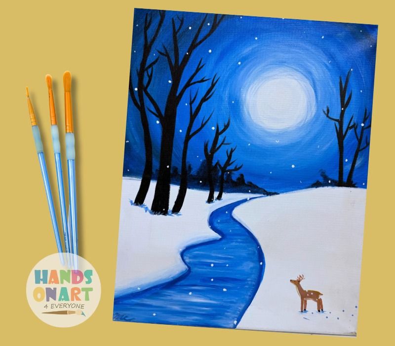 "Winter Reindeer", Friday, December 27th, Adult Paint Night!