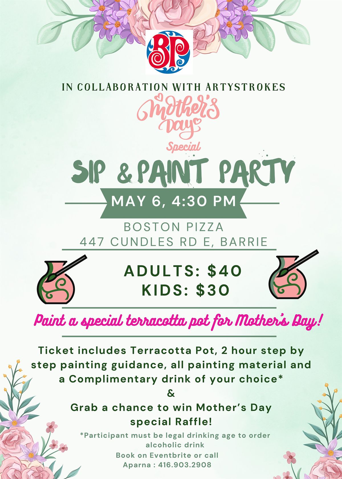 Mothers Day special  Sip & Paint Night - Barrie