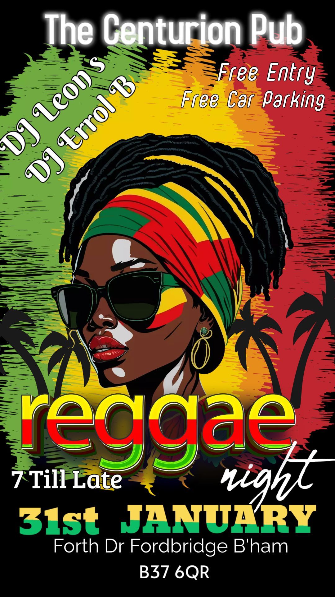 Reggae R&B and Afro beats Night