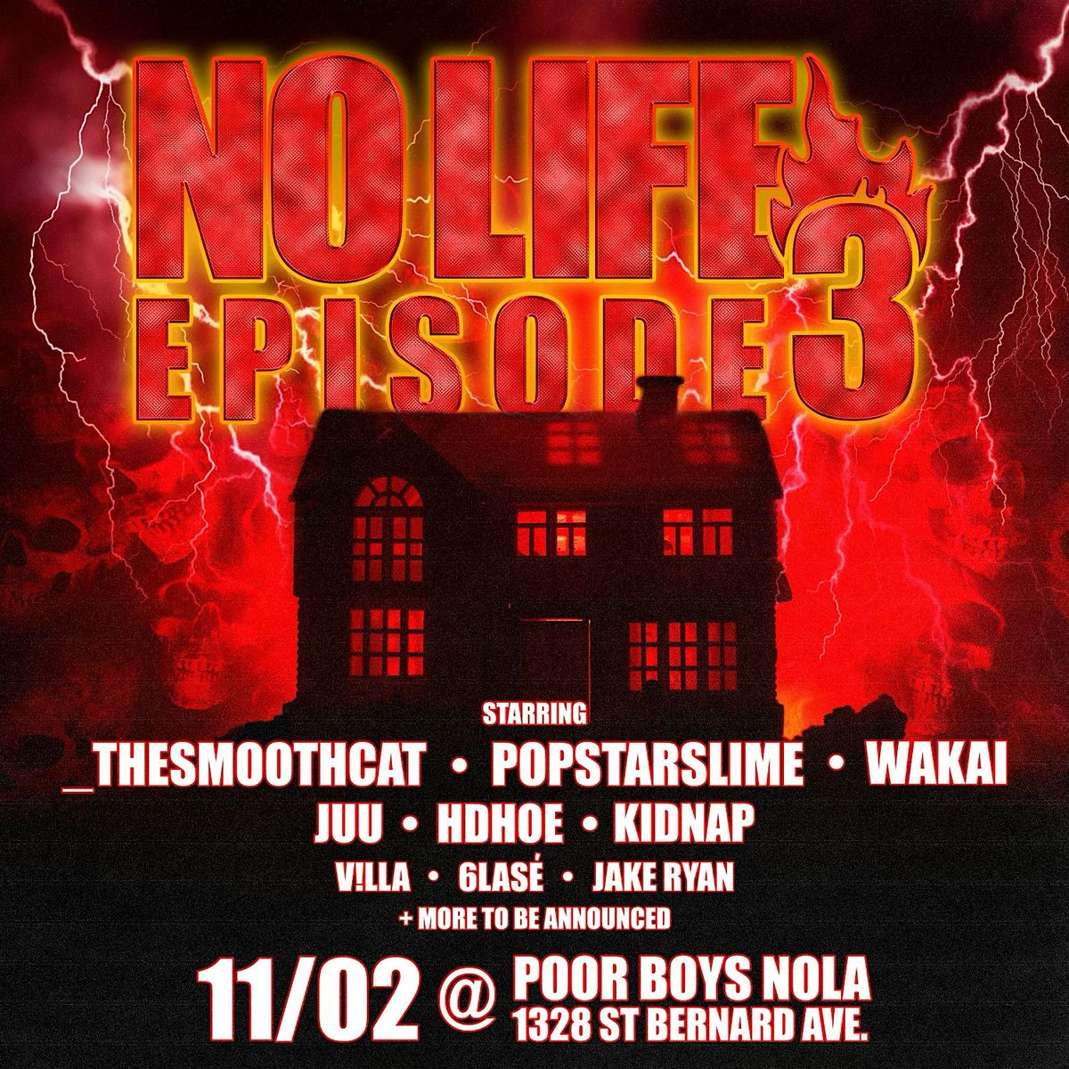 NO LIFE EPISODE 3, Poor Boys Bar, New Orleans, 2 November 2024