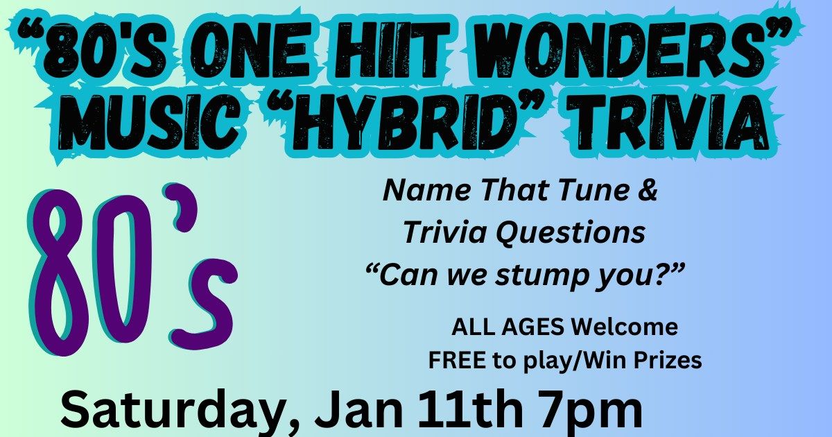 80's One Hit Wonders Hybrid TRIVIA!!!