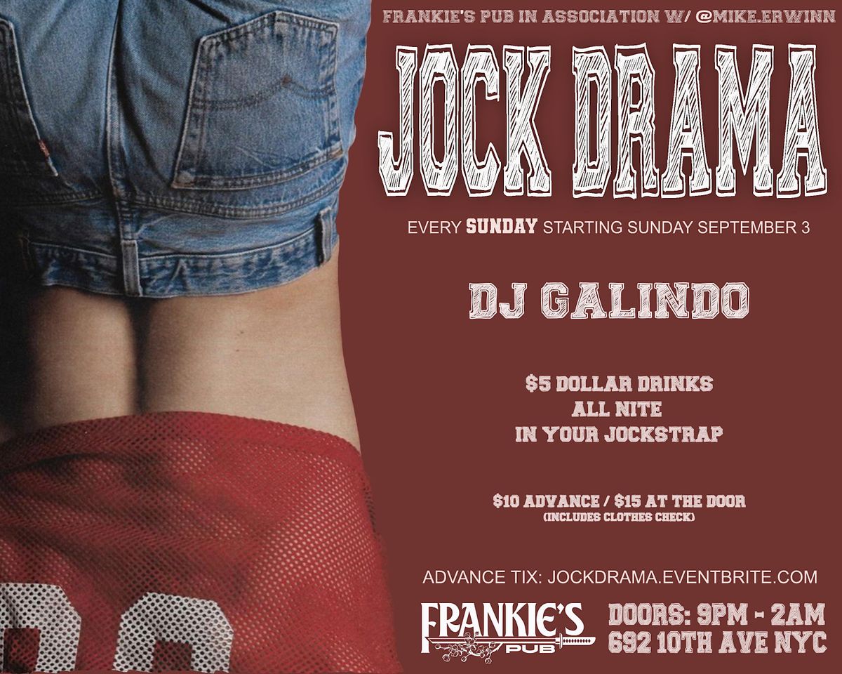 JOCK DRAMA! A classic jock strap party LABOR DAY WEEKEND!, Frankie
