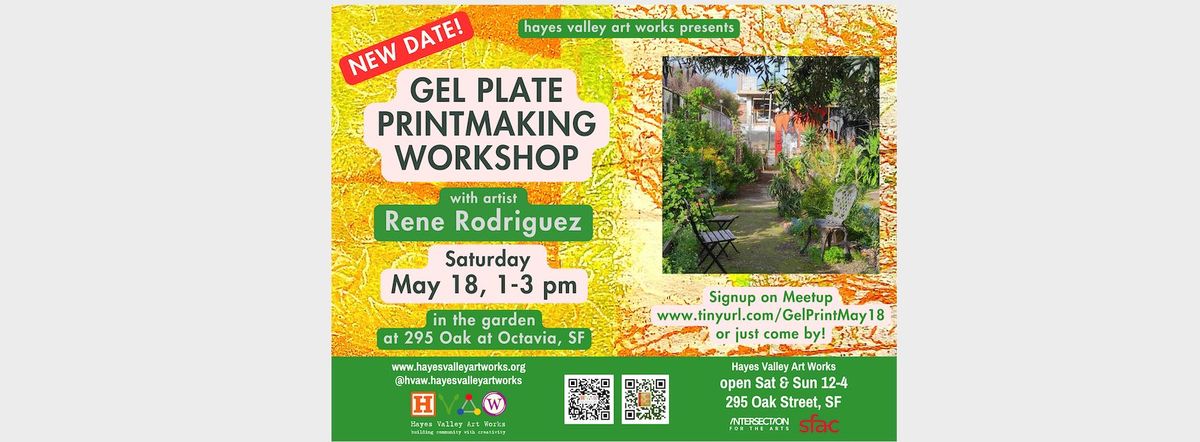 Gel Plate Printmaking Workshop in the Garden