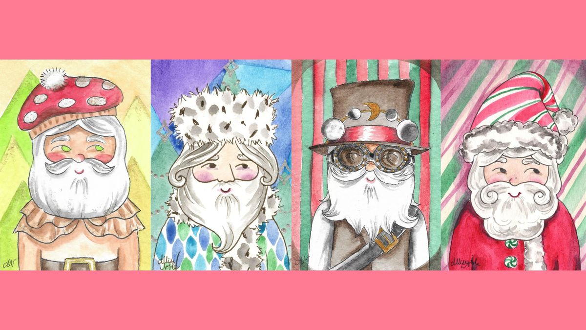 Sweet Santas Youth Watercolor Workshop with Allise Noble