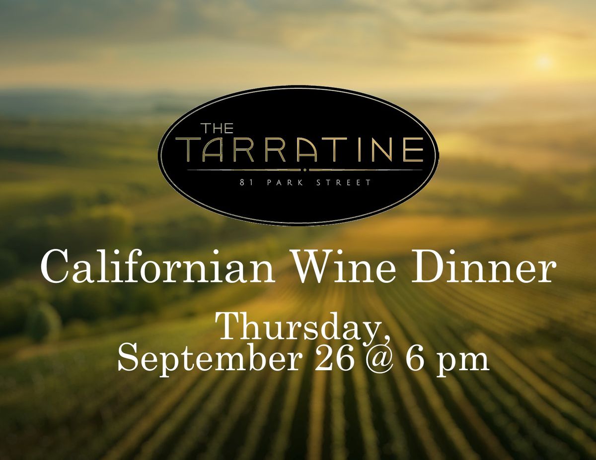 California Wine Dinner