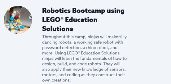 Lego Robotics Camp (Reduced price)