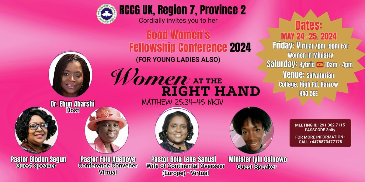 RCCG Region 7 Province 2 Good Women\u2019s Fellowship Conference 2024