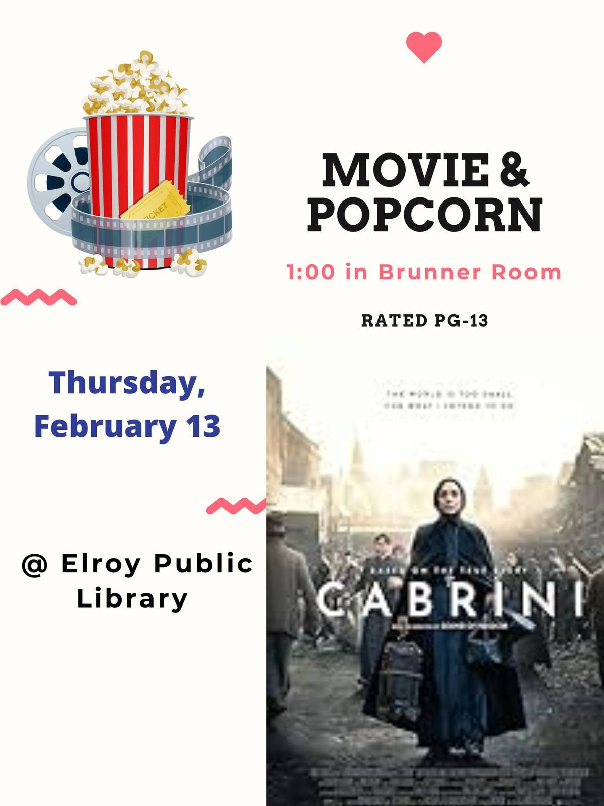 Movie & Popcorn at the Library