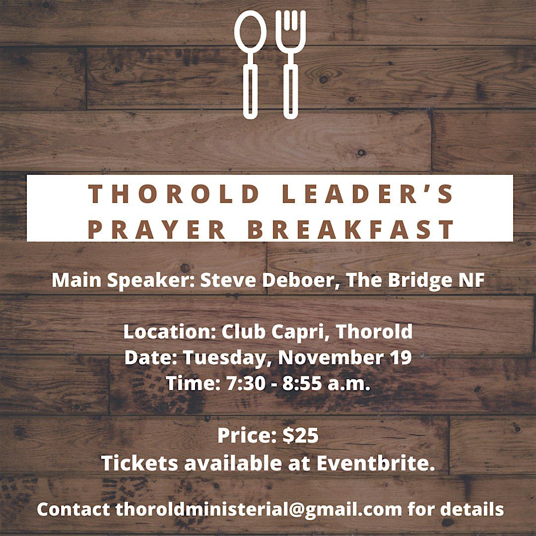 Thorold Leader's Prayer Breakfast 2024