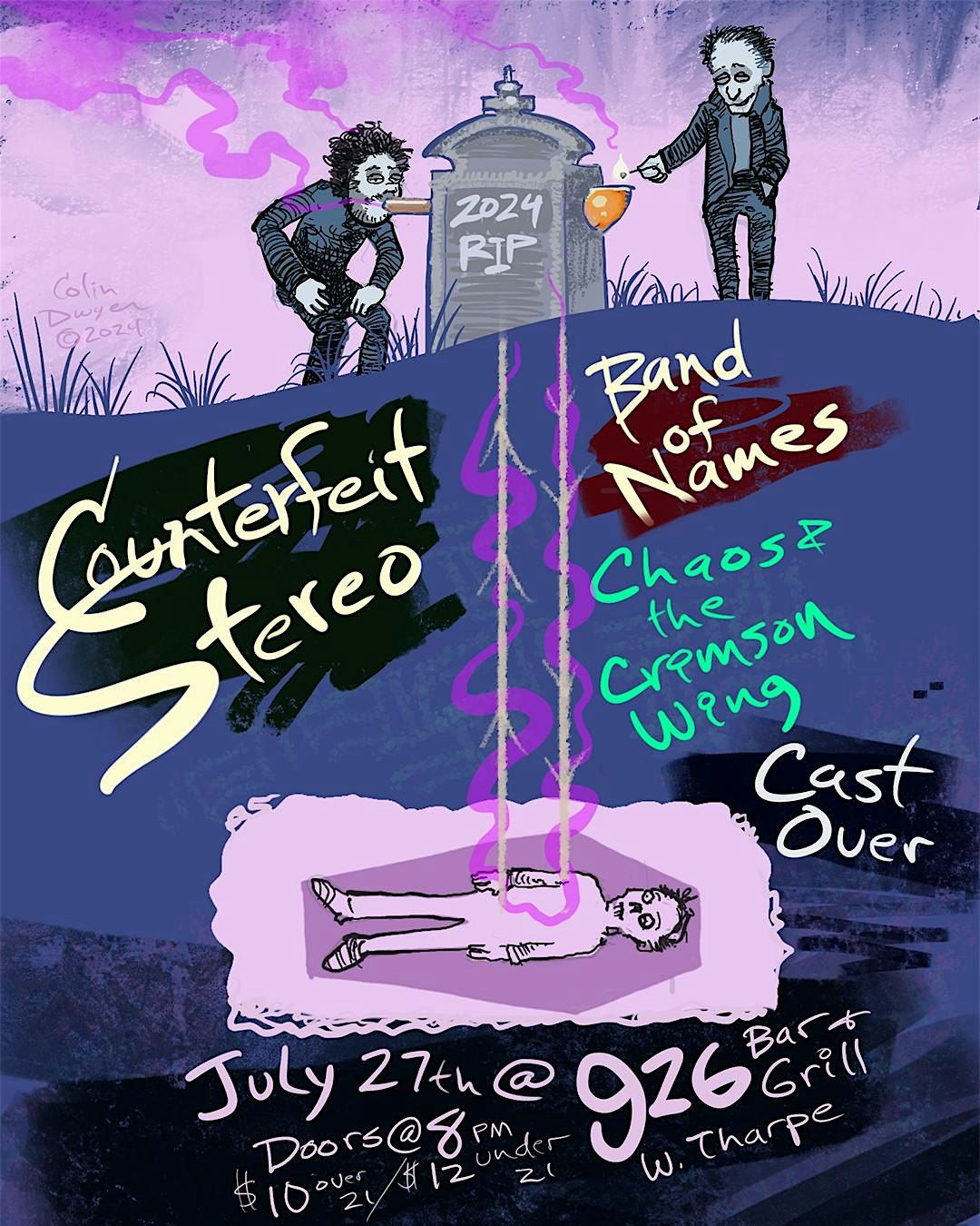 Counterfeit Stereo w\/ Band of Names, Chaos and The Crimson Wing, Cast Over