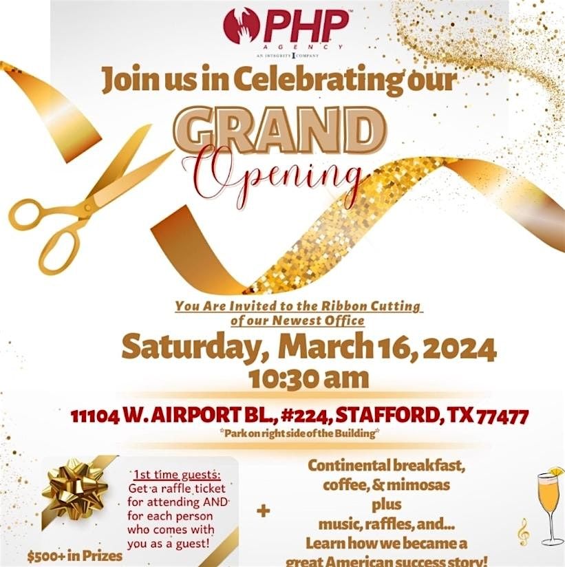 Grand Opening PHP SugarLand