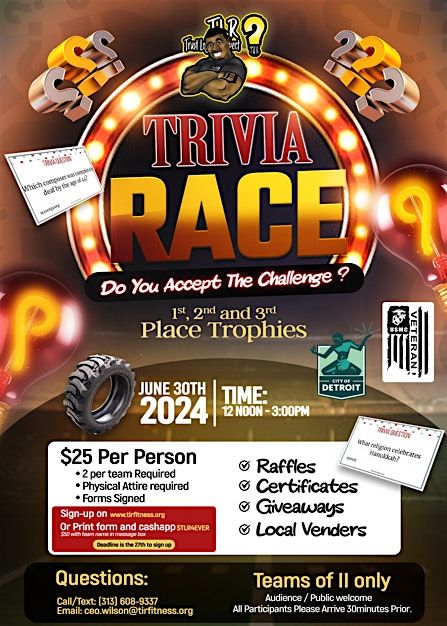 TLR Fitness Trivia Race