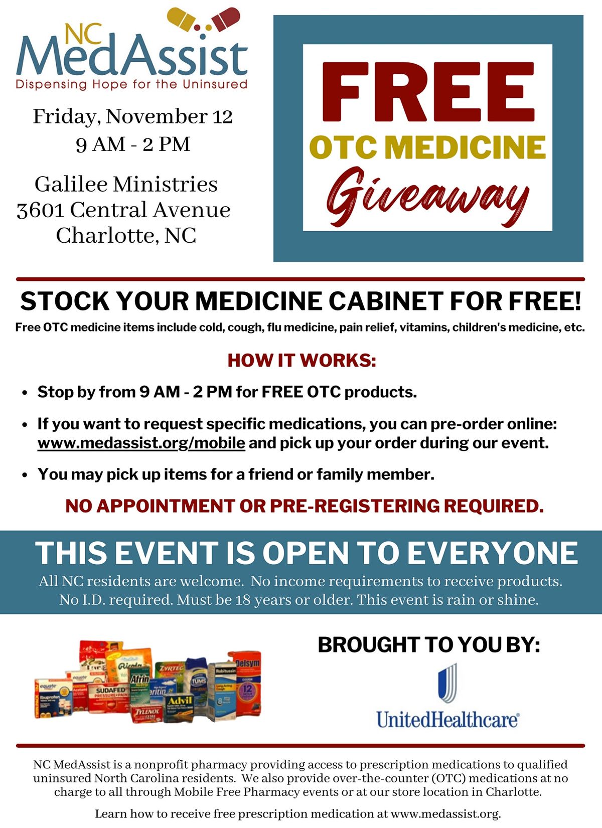 Mecklenburg County Over-the-Counter Medicine Giveaway