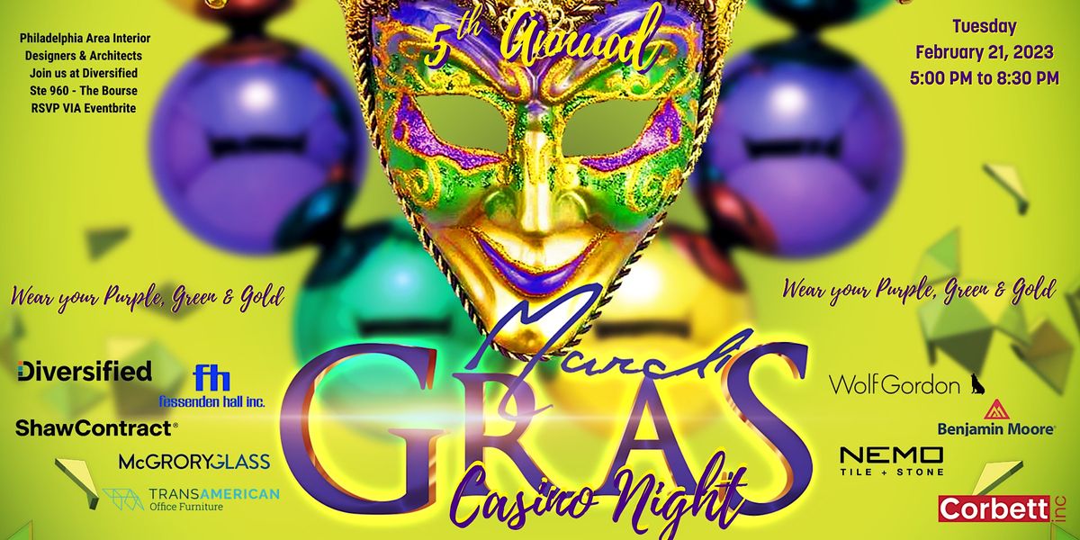 5th Annual Mardi Gras CASINO NIGHT - Philadelphia A&D Community
