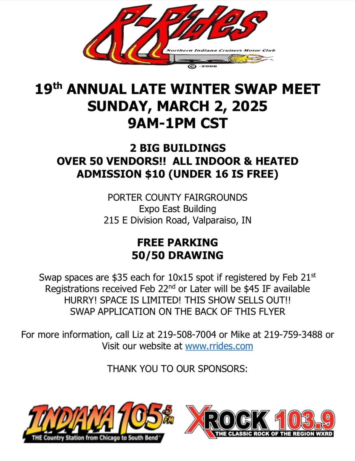 Our 19th Annual Late Winter Swap Meet