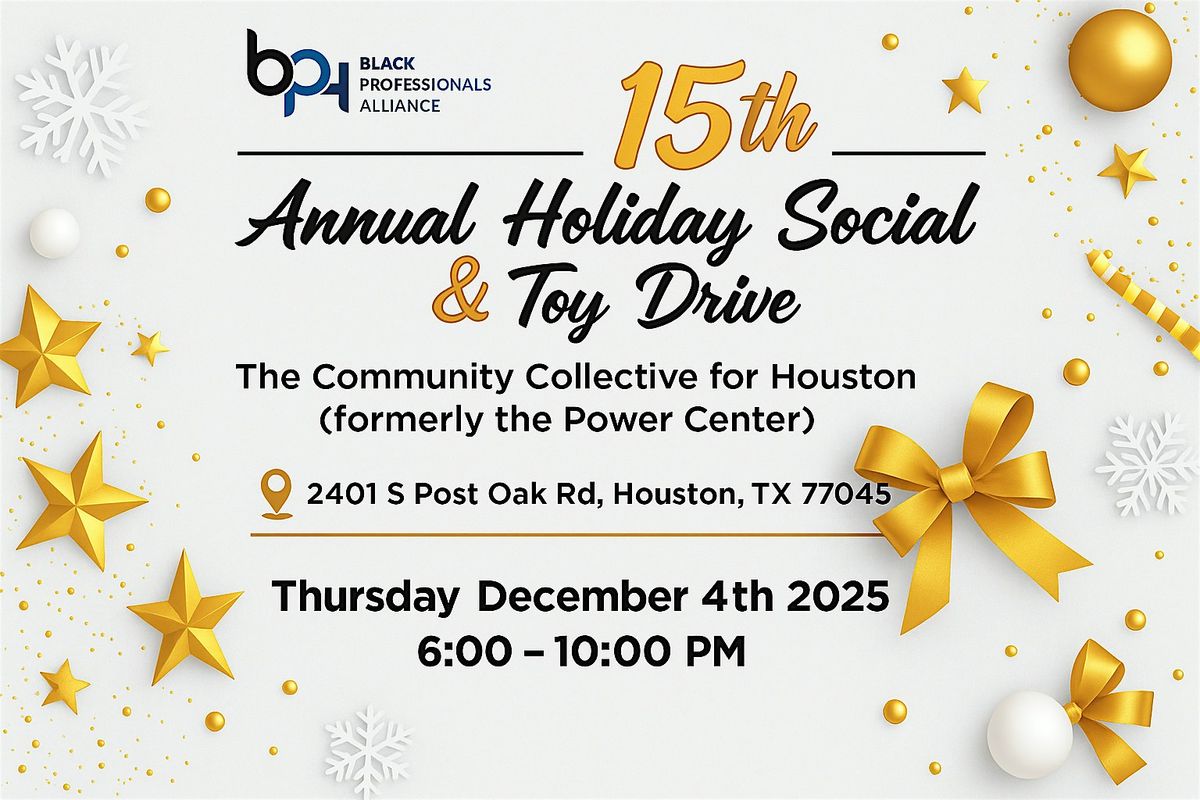 Black Professionals Alliance (BPA) Holiday Social & Toy Drive
