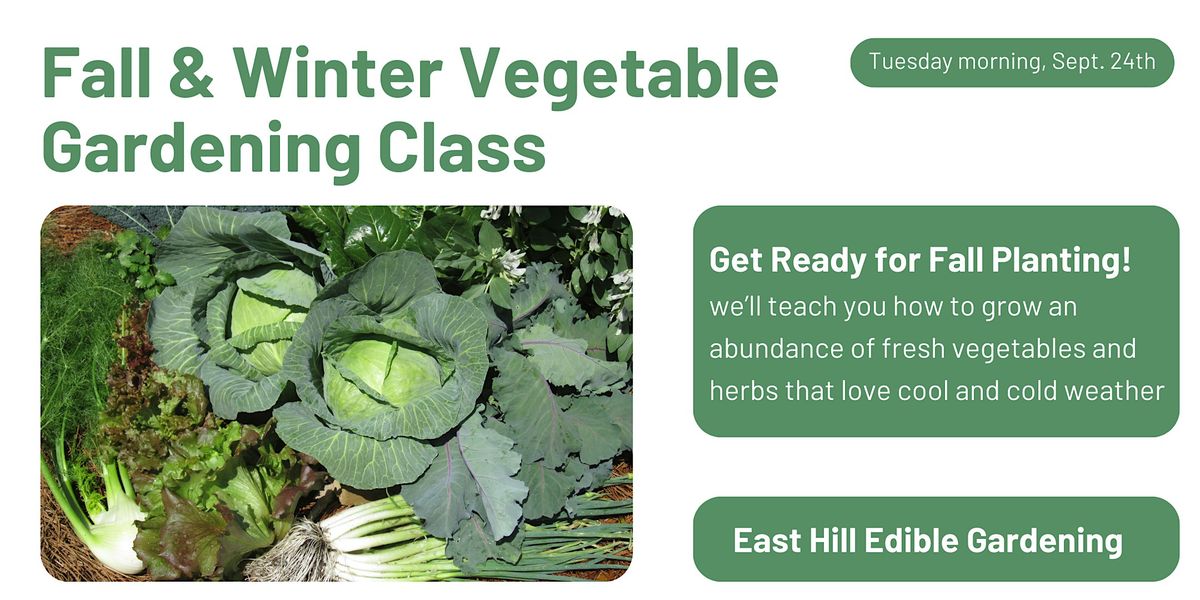 Fall & Winter Vegetable Gardening, Tuesday morning