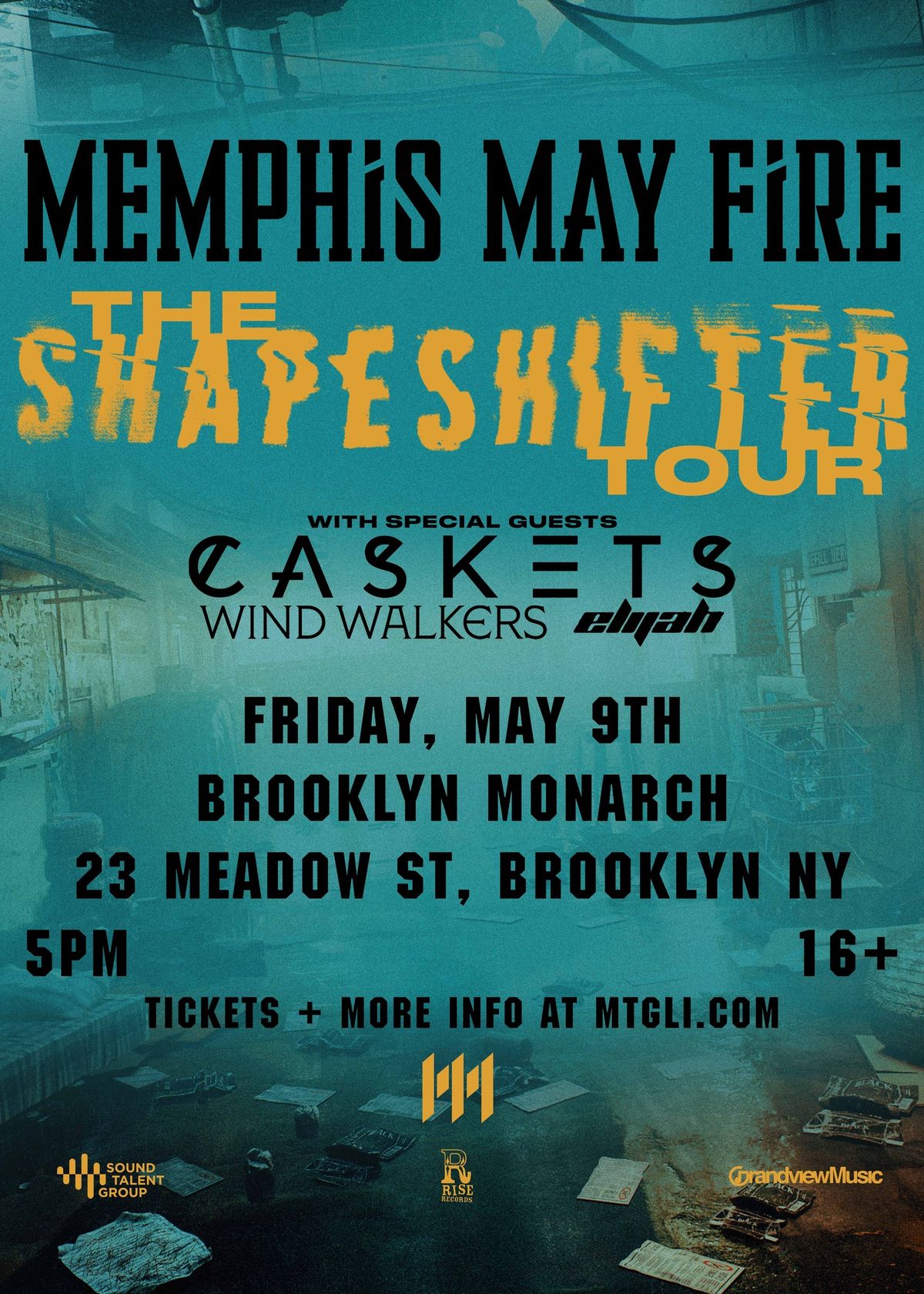 Memphis May Fire, Caskets, Wind Walkers, Elijah @ The Brooklyn Monarch