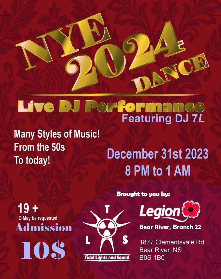 New Years Eve: Countdown to 2024 At Bear River Legion. 