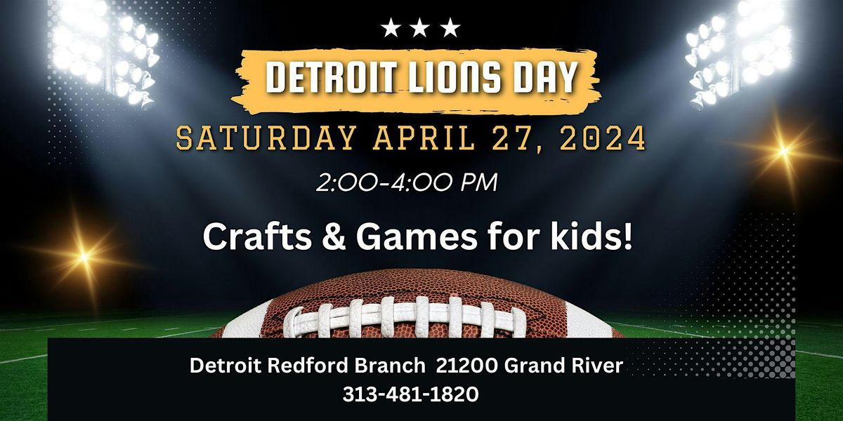 Detroit Lions Day at the Library!