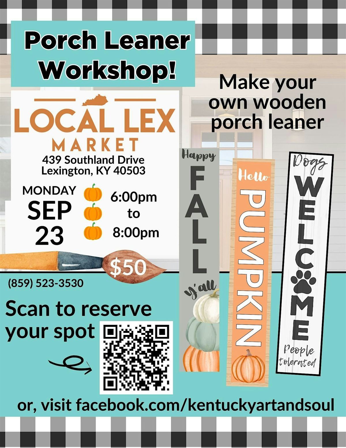 Porch Leaner Workshop