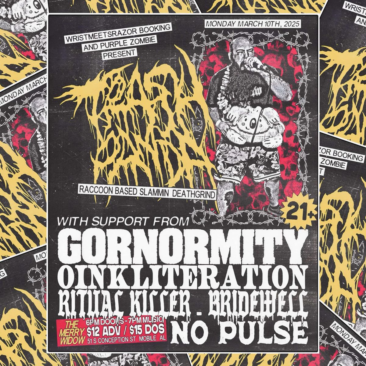 TRASH PANDA\/GORNORMITY\/OINKLITERATION\/RITUAL KILLER\/BRIDEWELL\/NO PULSE @ THE MERRY WIDOW