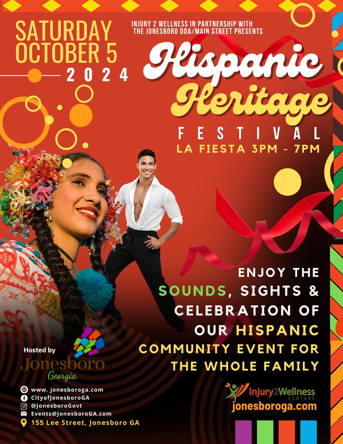 Hispanic Heritage Festival - Saturday October 5, 3pm to 7pm. 