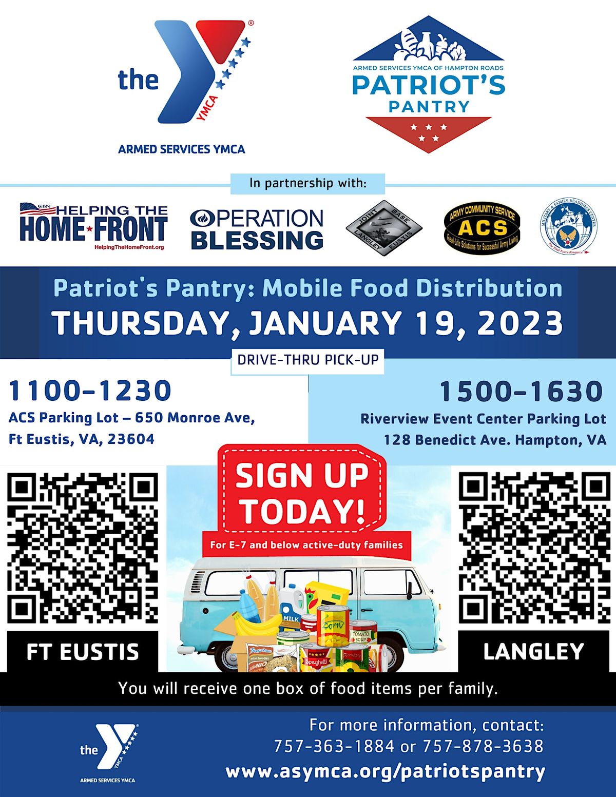 Fort Eustis Patriot Pantry Mobile Food Distribution