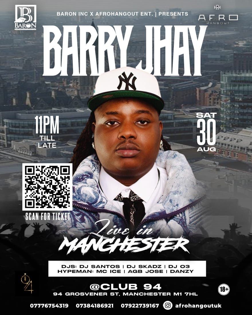 BARRY JHAY LIVE IN MANCHESTER - SAT, 30th AUG 2025.