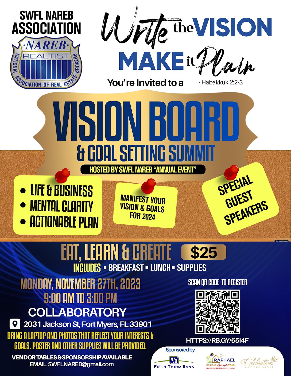 Vision Board & Goal Sitting  SWFL NAREB 2nd Annual Event