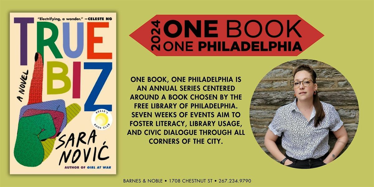 Sara Novic discusses TRUE BIZ at Barnes and Noble Philadelphia