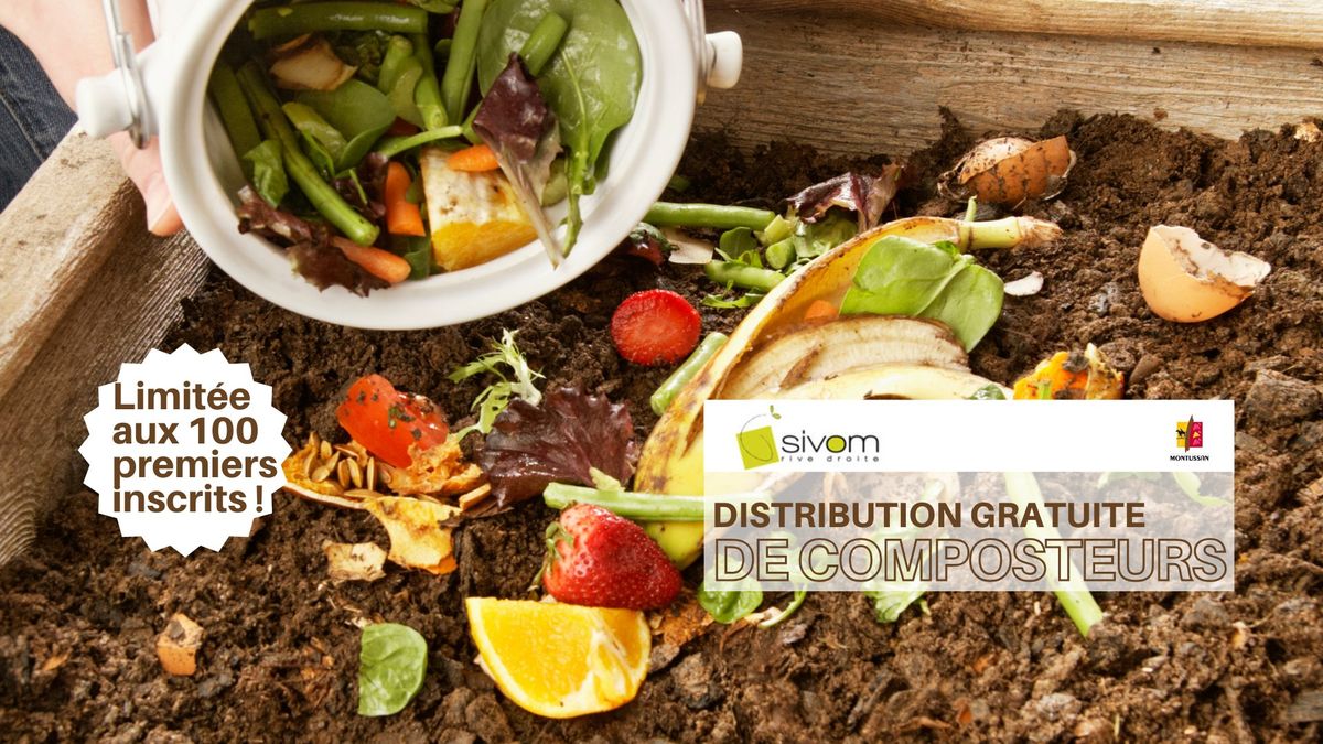 Distribution gratuite de composteurs \u00e0 Montussan ! 