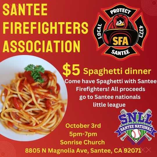 Santee National & Santee Fire Spaghetti Dinner 