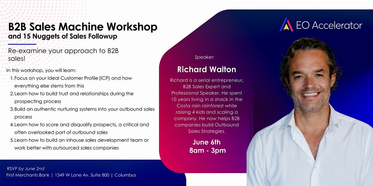 B2B Sales Machine Workshop  with Richard Walton