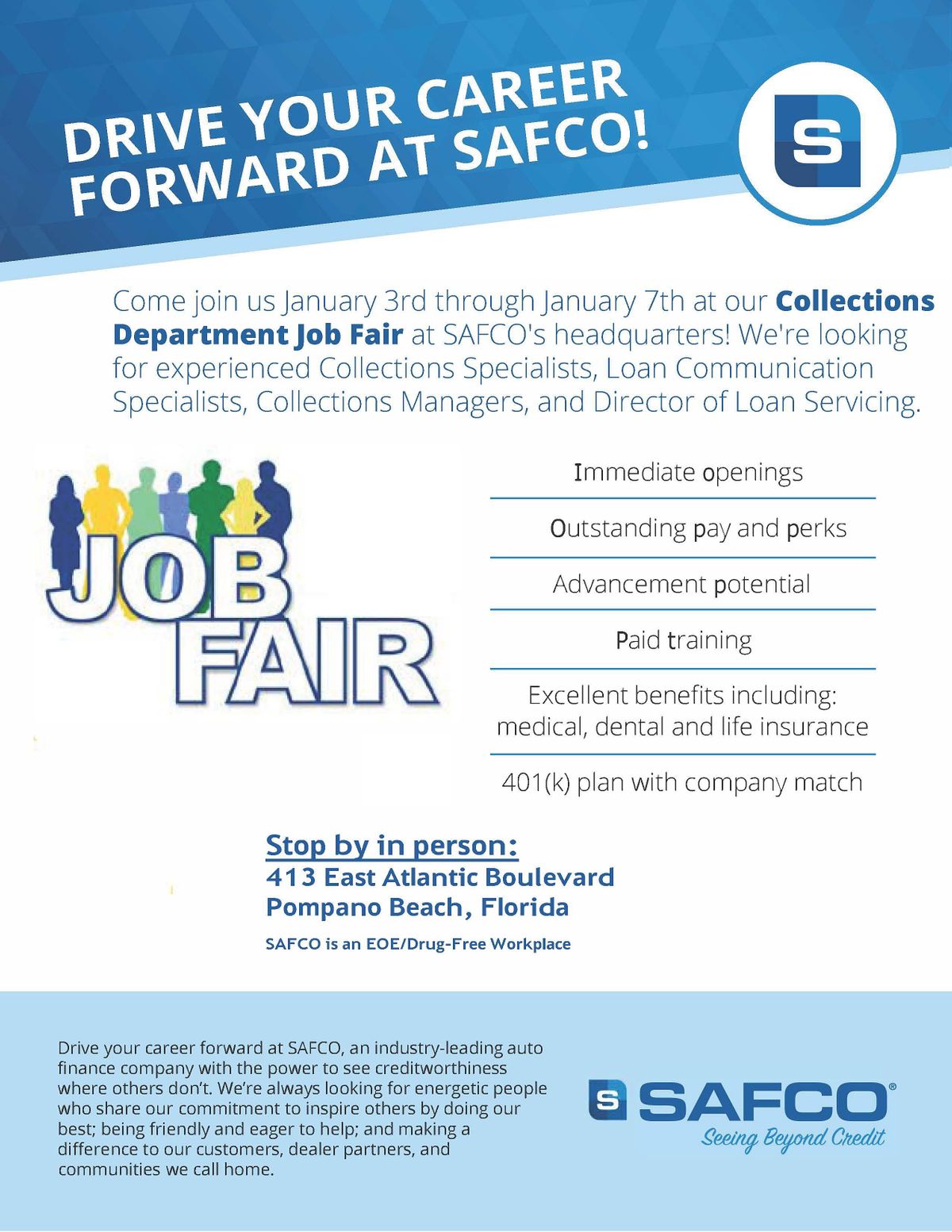 SAFCO's  Collections Department Job Fair