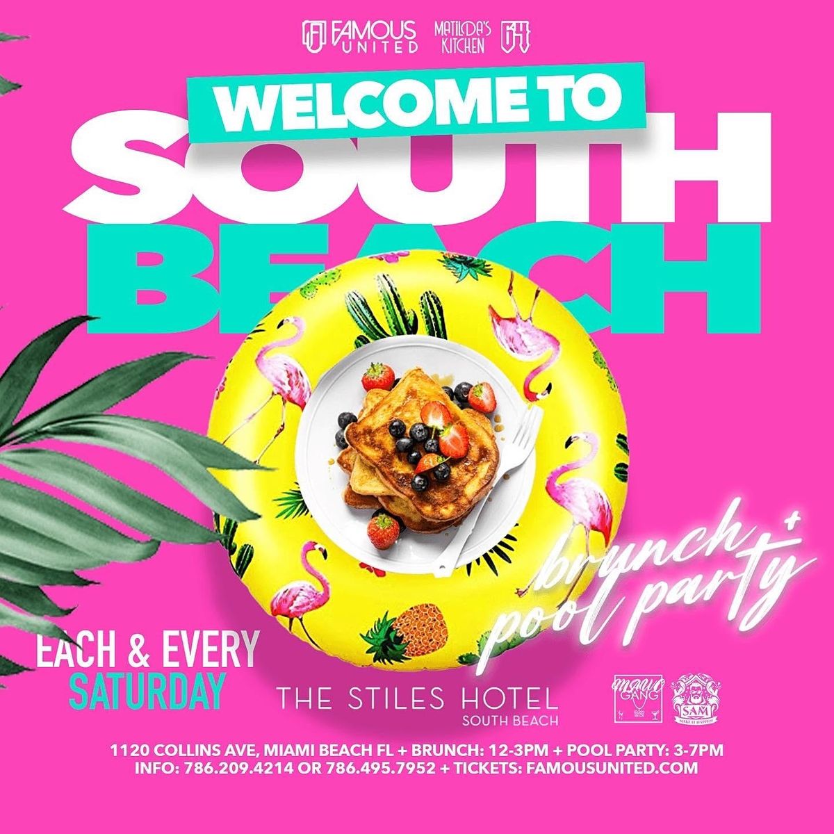 WELCOME TO SOUTH BEACH BRUNCH+POOLPARTY