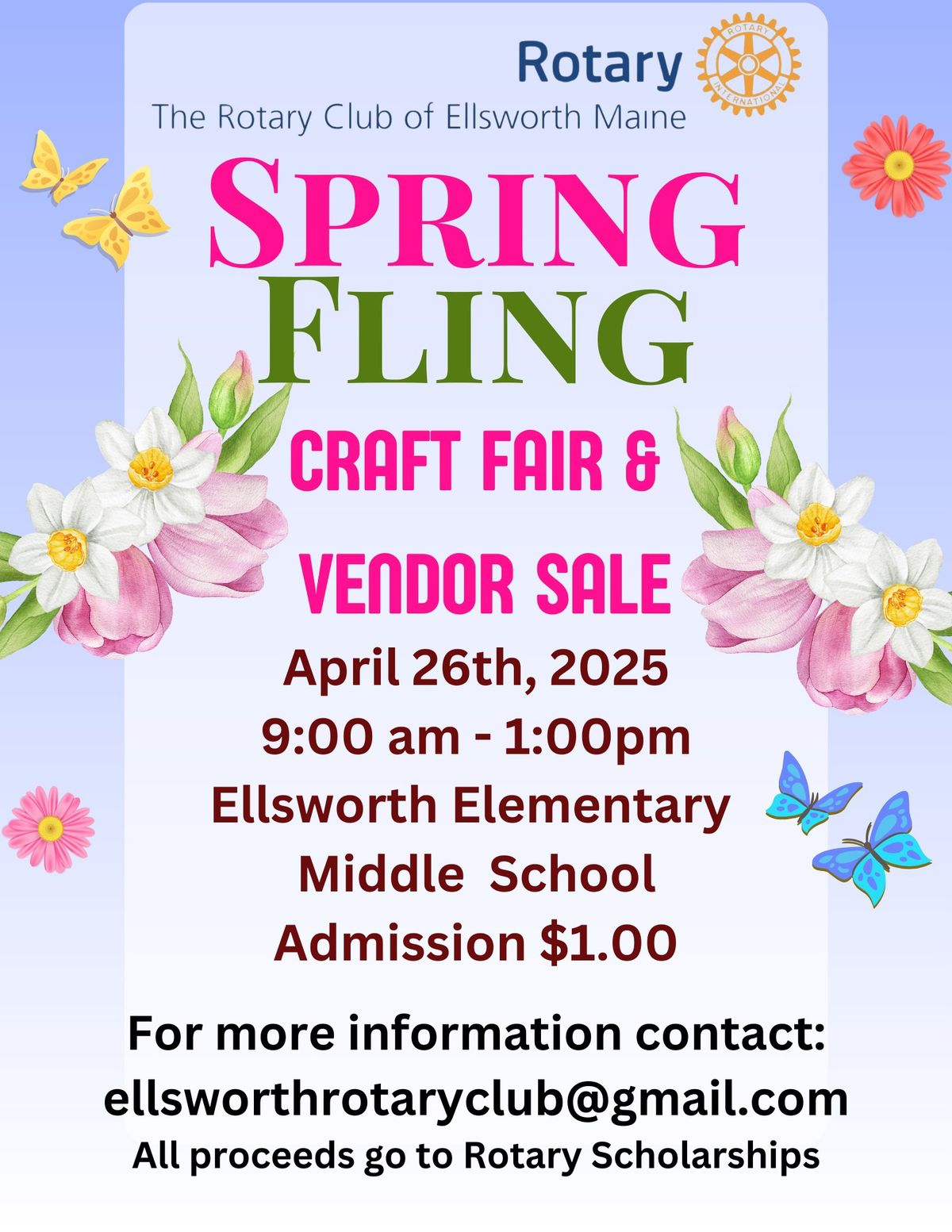 Rotary Club of Ellsworth Spring Fling Vendor Sale