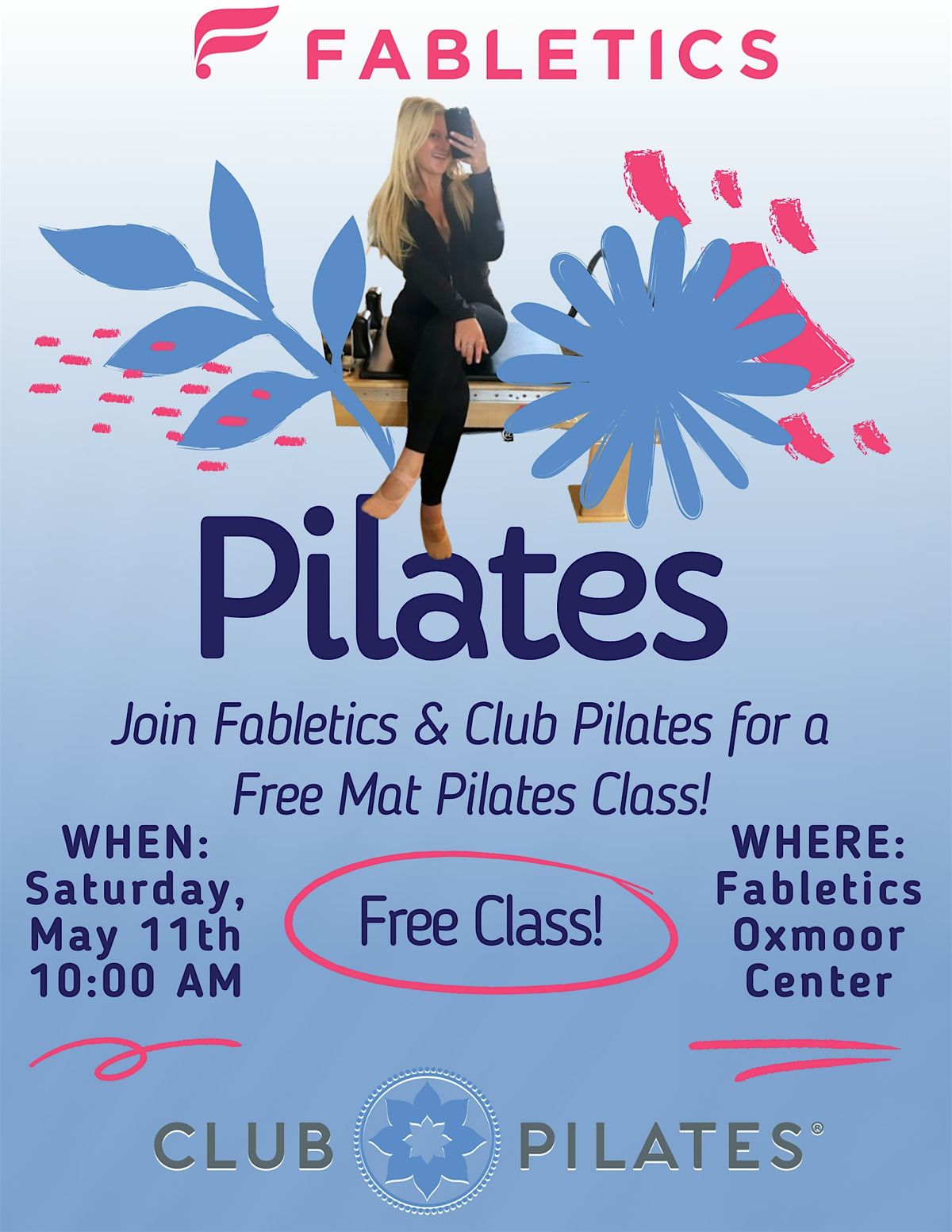 FREE PILATES CLASS with Fabletics & Club Pilates