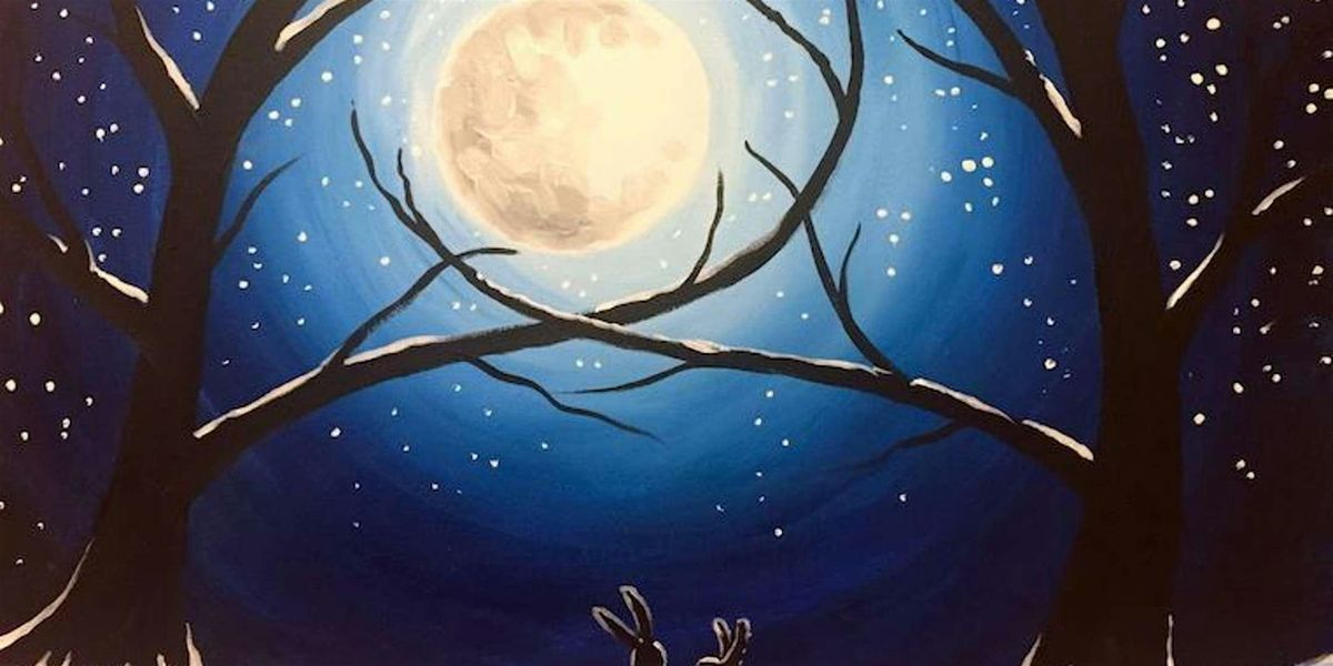 Moonlit Hares - Paint and Sip by Classpop!\u2122