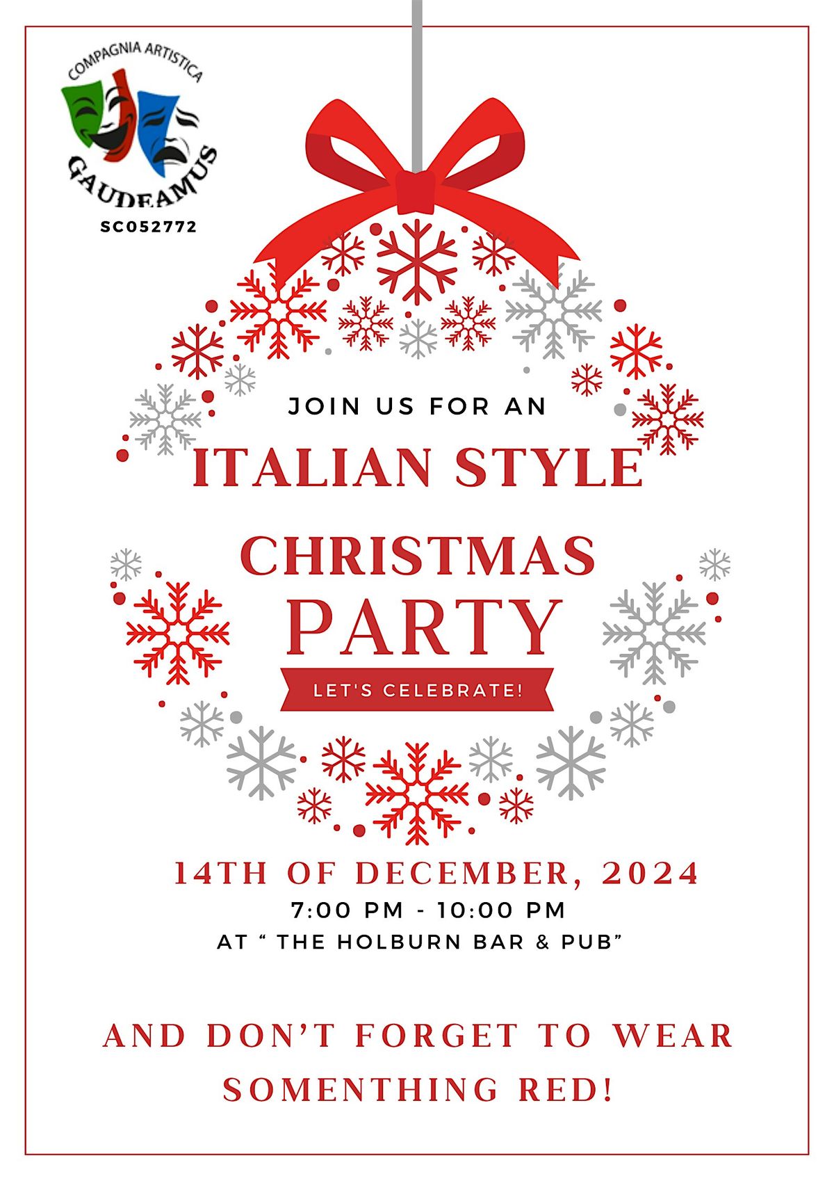 Italian Style Christmas Party