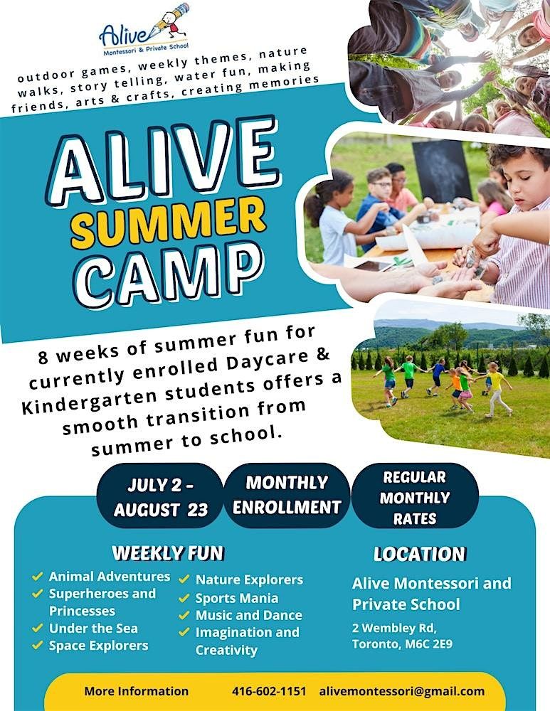Summer Camp at Alive Monntessori