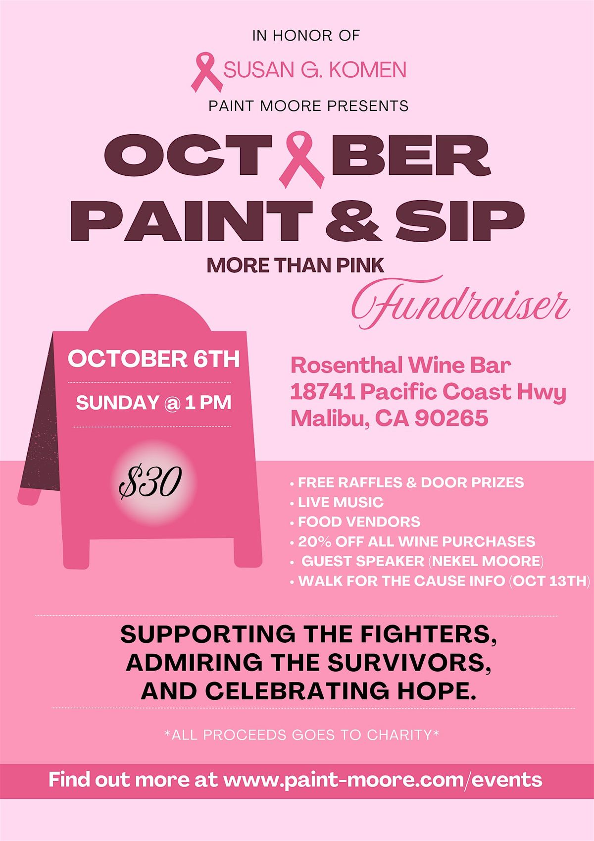 October Paint & Sip (More Than Pink Fundraiser)